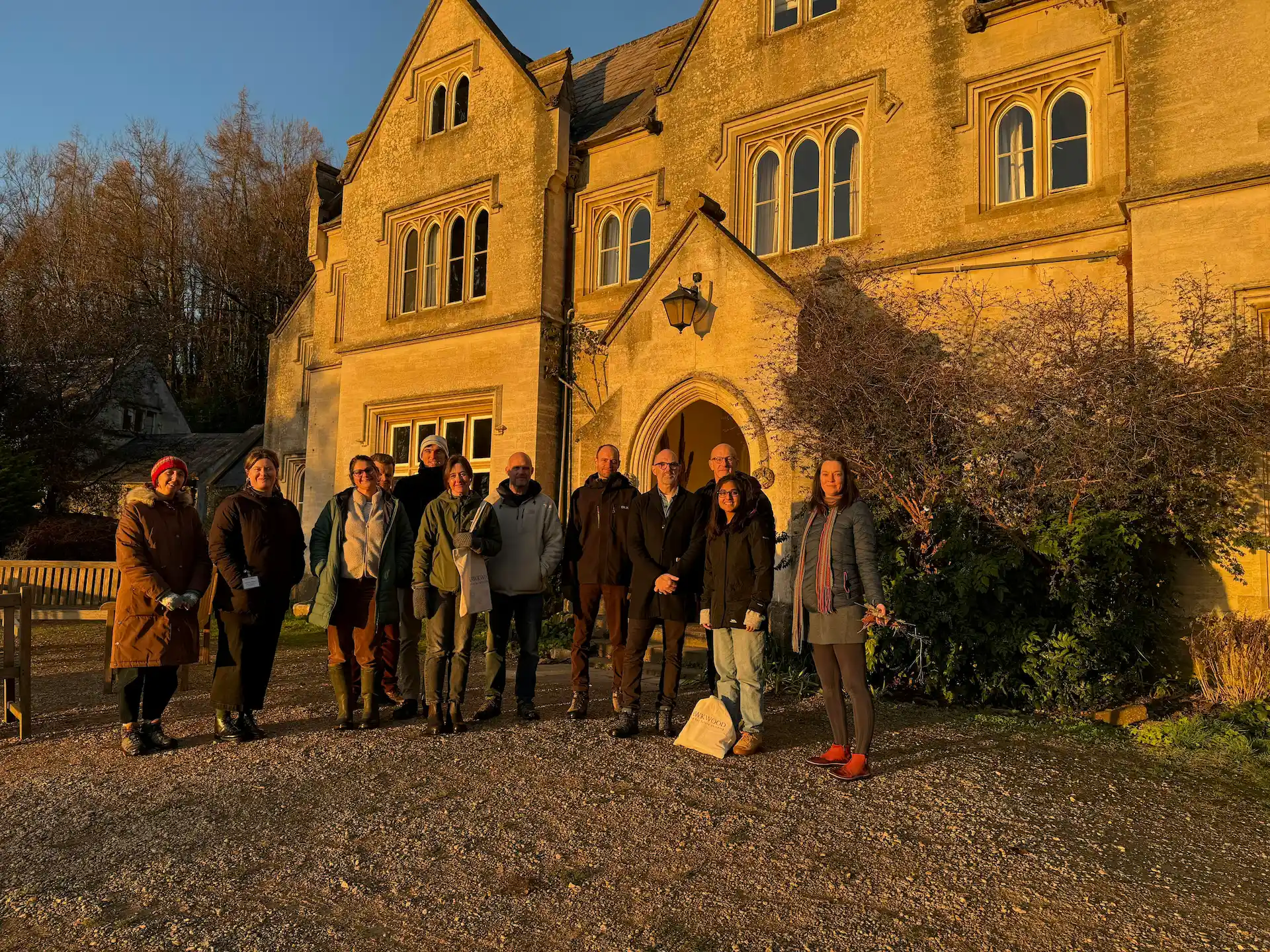 Hawkwood Centre with National Landscapes partnership team